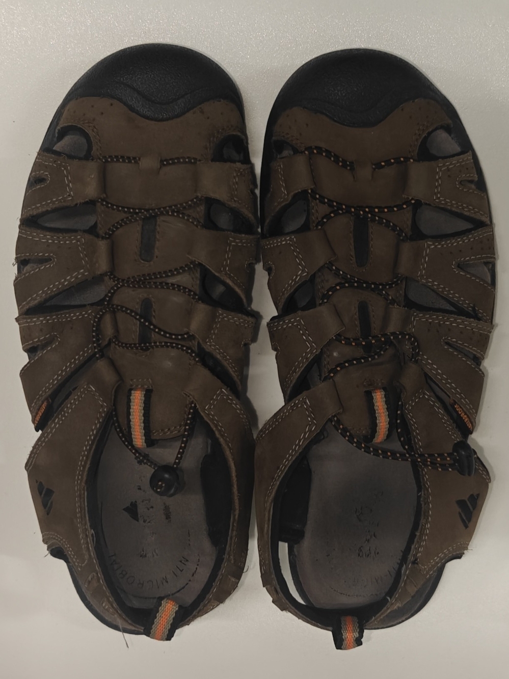 Everest Men's Leather Brown Closed Toe Hiking Water Sandals Sz 10 M